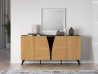 Design Plus Studio Kuchni & Salon Meblowy | Toscania 04 Dąb Baltic Dune/Jesion Prestige Czarny - komoda 5D | 