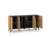 Design Plus Studio Kuchni & Salon Meblowy | Toscania 04 Dąb Baltic Dune/Jesion Prestige Czarny - komoda 5D | 