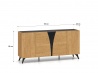 Design Plus Studio Kuchni & Salon Meblowy | Toscania 04 Dąb Baltic Dune/Jesion Prestige Czarny - komoda 5D | 