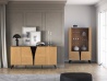 Design Plus Studio Kuchni & Salon Meblowy | Toscania 04 Dąb Baltic Dune/Jesion Prestige Czarny - komoda 5D | 