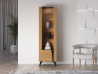 Design Plus Studio Kuchni & Salon Meblowy | Toscania 02 lewa Dąb Baltic Dune/Jesion Prestige Czarny - witryna 1W1D | 