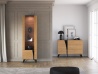 Design Plus Studio Kuchni & Salon Meblowy | Toscania 02 lewa Dąb Baltic Dune/Jesion Prestige Czarny - witryna 1W1D | 