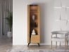 Design Plus Studio Kuchni & Salon Meblowy | Toscania 02 prawa Dąb Baltic Dune/Jesion Prestige Czarny - witryna 1W1D | 