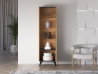 Design Plus Studio Kuchni & Salon Meblowy | Toscania 02 prawa Dąb Baltic Dune/Jesion Prestige Czarny - witryna 1W1D | 