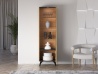 Design Plus Studio Kuchni & Salon Meblowy | Toscania 02 prawa Dąb Baltic Dune/Jesion Prestige Czarny - witryna 1W1D | 
