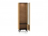 Design Plus Studio Kuchni & Salon Meblowy | Toscania 02 prawa Dąb Baltic Dune/Jesion Prestige Czarny - witryna 1W1D | 