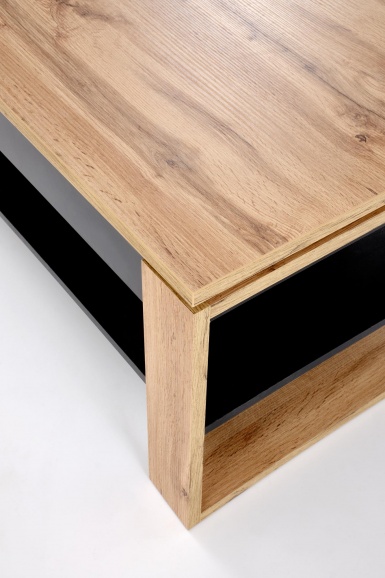 Design Plus Studio Kuchni & Salon Meblowy | BETTY ława z podnoszonym blatem dąb artisan / czarny (2p1szt) | 5905248137318