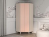 Design Plus Studio Kuchni & Salon Meblowy | Mevel 01 Piasek pustyni/Millennial pink - szafa narożna 2D | 