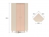 Design Plus Studio Kuchni & Salon Meblowy | Mevel 01 Piasek pustyni/Millennial pink - szafa narożna 2D | 