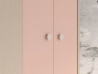 Design Plus Studio Kuchni & Salon Meblowy | Mevel 01 Piasek pustyni/Millennial pink - szafa narożna 2D | 