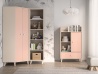 Design Plus Studio Kuchni & Salon Meblowy | Mevel 01 Piasek pustyni/Millennial pink - szafa narożna 2D | 