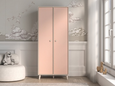 Design Plus Studio Kuchni & Salon Meblowy | Mevel 02 Piasek pustyni/Millennial pink - szafa 2D | 