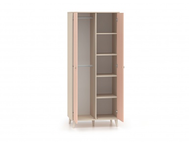 Design Plus Studio Kuchni & Salon Meblowy | Mevel 02 Piasek pustyni/Millennial pink - szafa 2D | 