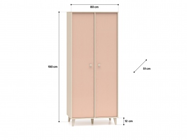 Design Plus Studio Kuchni & Salon Meblowy | Mevel 02 Piasek pustyni/Millennial pink - szafa 2D | 