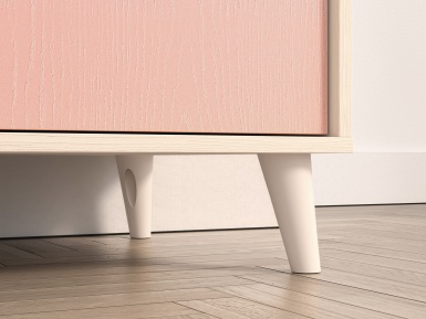Design Plus Studio Kuchni & Salon Meblowy | Mevel 02 Piasek pustyni/Millennial pink - szafa 2D | 