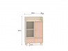 Design Plus Studio Kuchni & Salon Meblowy | Mevel 04 Piasek pustyni/Millennial pink - komoda 1D1S | 