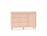 Design Plus Studio Kuchni & Salon Meblowy | Mevel 05 Piasek pustyni/Millennial pink - komoda 1D3S | 