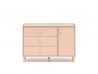 Design Plus Studio Kuchni & Salon Meblowy | Mevel 05 Piasek pustyni/Millennial pink - komoda 1D3S | 