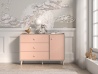 Design Plus Studio Kuchni & Salon Meblowy | Mevel 05 Piasek pustyni/Millennial pink - komoda 1D3S | 