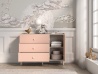 Design Plus Studio Kuchni & Salon Meblowy | Mevel 05 Piasek pustyni/Millennial pink - komoda 1D3S | 