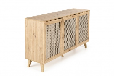 Design Plus Studio Kuchni & Salon Meblowy | BORNEO KM-1 komoda dąb artisan/czarny (2p1szt) | 2010001194132