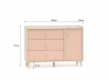 Design Plus Studio Kuchni & Salon Meblowy | Mevel 05 Piasek pustyni/Millennial pink - komoda 1D3S | 