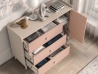 Design Plus Studio Kuchni & Salon Meblowy | Mevel 05 Piasek pustyni/Millennial pink - komoda 1D3S | 