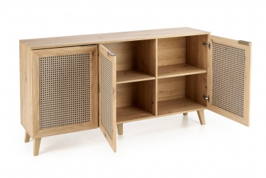 Design Plus Studio Kuchni & Salon Meblowy | BORNEO KM-1 komoda dąb artisan/czarny (2p1szt) | 2010001194132