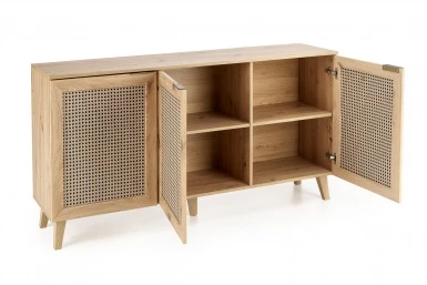 Design Plus Studio Kuchni & Salon Meblowy | BORNEO KM-1 komoda dąb artisan/czarny (2p1szt) | 2010001194132