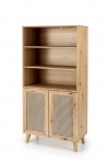 Design Plus Studio Kuchni & Salon Meblowy | BORNEO REG-1 regał dąb artisan/czarny (2p1szt) | 2010001194156