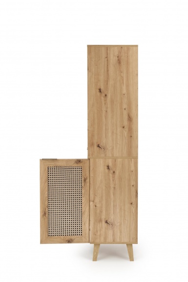 Design Plus Studio Kuchni & Salon Meblowy | BORNEO REG-1 regał dąb artisan/czarny (2p1szt) | 2010001194156