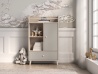 Design Plus Studio Kuchni & Salon Meblowy | Mevel 04 Piasek pustyni/szary pallad - komoda 1D1S | 