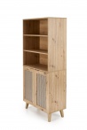 Design Plus Studio Kuchni & Salon Meblowy | BORNEO REG-1 regał dąb artisan/czarny (2p1szt) | 2010001194156