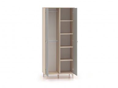 Design Plus Studio Kuchni & Salon Meblowy | Mevel 02 Piasek pustyni/szary pallad - szafa 2D | 