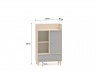 Design Plus Studio Kuchni & Salon Meblowy | Mevel 04 Piasek pustyni/szary pallad - komoda 1D1S | 