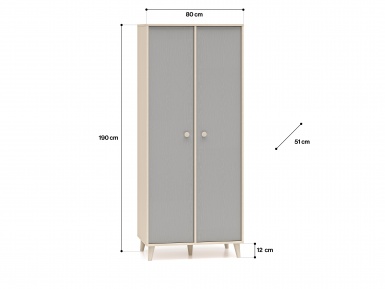 Design Plus Studio Kuchni & Salon Meblowy | Mevel 02 Piasek pustyni/szary pallad - szafa 2D | 
