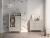 Design Plus Studio Kuchni & Salon Meblowy | Mevel 04 Piasek pustyni/szary pallad - komoda 1D1S | 