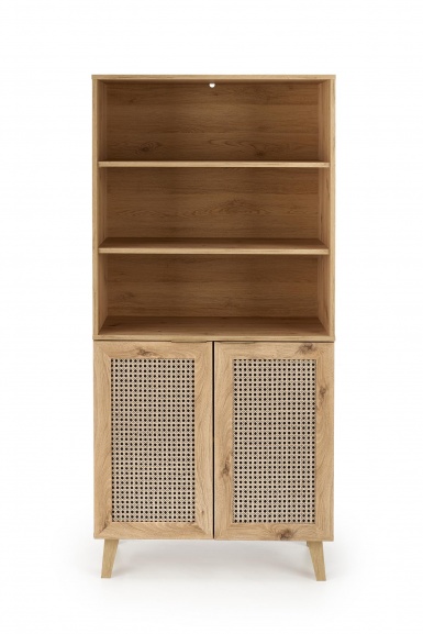 Design Plus Studio Kuchni & Salon Meblowy | BORNEO REG-1 regał dąb artisan/czarny (2p1szt) | 2010001194156