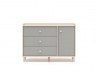 Design Plus Studio Kuchni & Salon Meblowy | Mevel 05 Piasek pustyni/szary pallad - komoda 1D3S | 