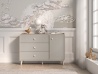 Design Plus Studio Kuchni & Salon Meblowy | Mevel 05 Piasek pustyni/szary pallad - komoda 1D3S | 