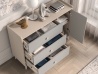 Design Plus Studio Kuchni & Salon Meblowy | Mevel 05 Piasek pustyni/szary pallad - komoda 1D3S | 