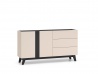 Design Plus Studio Kuchni & Salon Meblowy | Freshion 03 cashmere/czarny - komoda 2D3S | 
