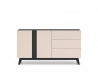 Design Plus Studio Kuchni & Salon Meblowy | Freshion 03 cashmere/czarny - komoda 2D3S | 