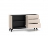 Design Plus Studio Kuchni & Salon Meblowy | Freshion 03 cashmere/czarny - komoda 2D3S | 