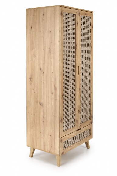 Design Plus Studio Kuchni & Salon Meblowy | BORNEO S-1 szafa dąb artisan/czarny (2p1szt) | 2010001194163