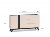Design Plus Studio Kuchni & Salon Meblowy | Freshion 03 cashmere/czarny - komoda 2D3S | 