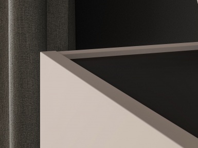 Design Plus Studio Kuchni & Salon Meblowy | Freshion 03 cashmere/czarny - komoda 2D3S | 