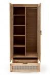 Design Plus Studio Kuchni & Salon Meblowy | BORNEO S-1 szafa dąb artisan/czarny (2p1szt) | 2010001194163