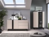 Design Plus Studio Kuchni & Salon Meblowy | Freshion 03 cashmere/czarny - komoda 2D3S | 