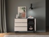 Design Plus Studio Kuchni & Salon Meblowy | Freshion 04 cashmere/czarny - komoda 1D3S | 